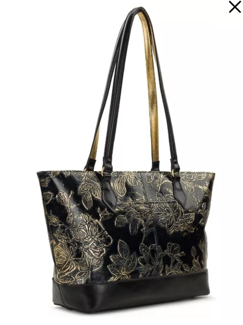 Patricia Nash Black and Gold Floral Tote - Picture 2 of 11